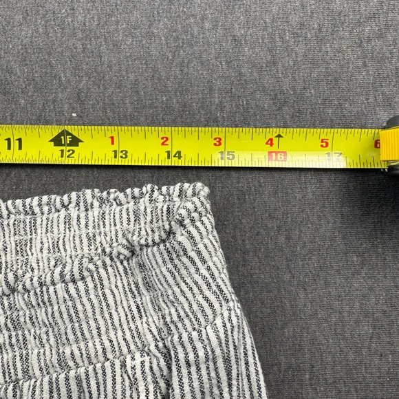 Time and Tru Womens Medium Striped Wide Leg Linen Blend Pants Black White M 8-10 - Picture 3 of 10